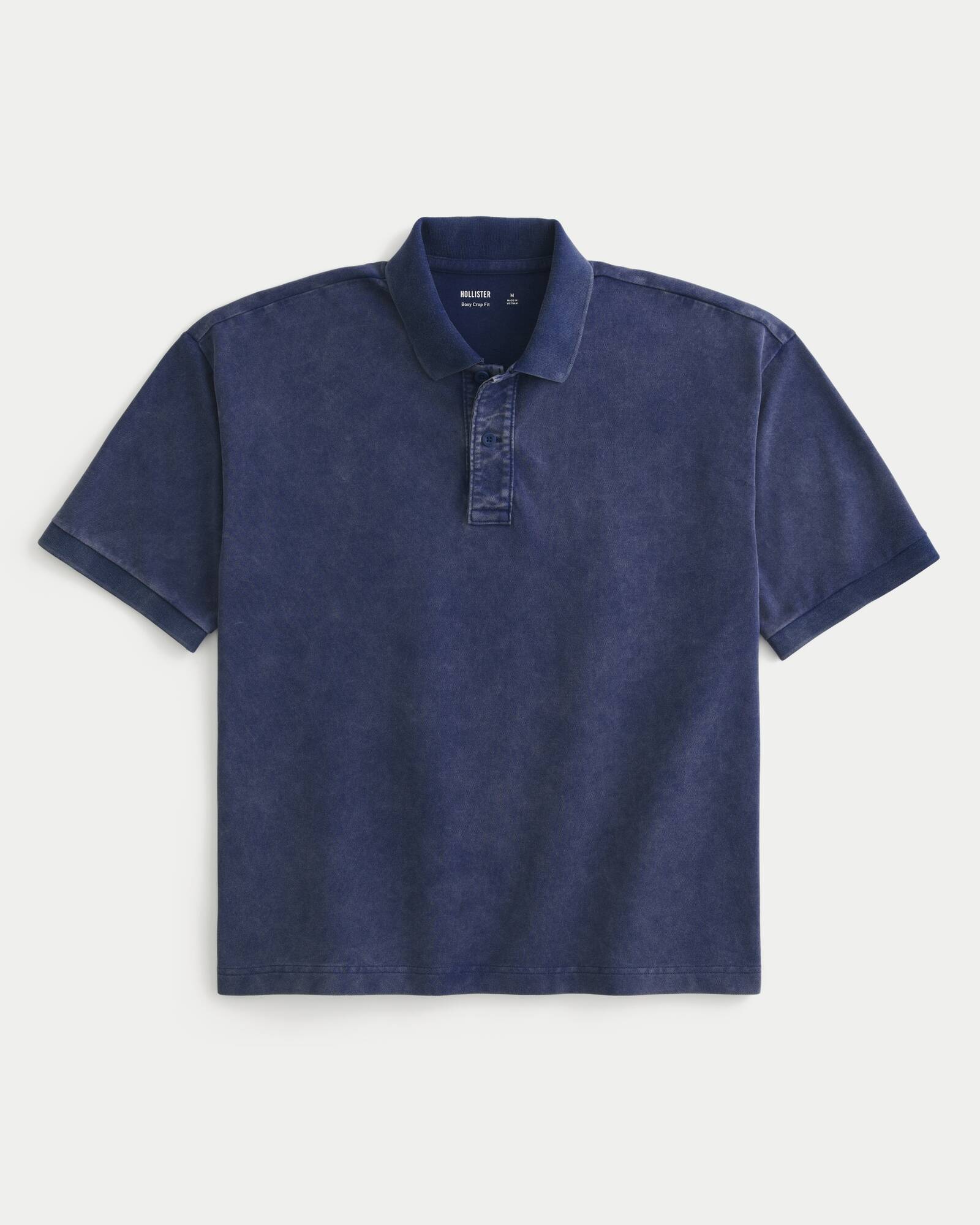 Boxy Crop Washed Polo