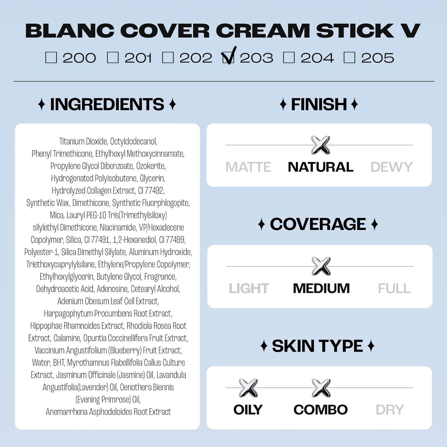 🔥Hot Sale🔥 BLANC Cover Cream Stick V w/ Detachable Brush