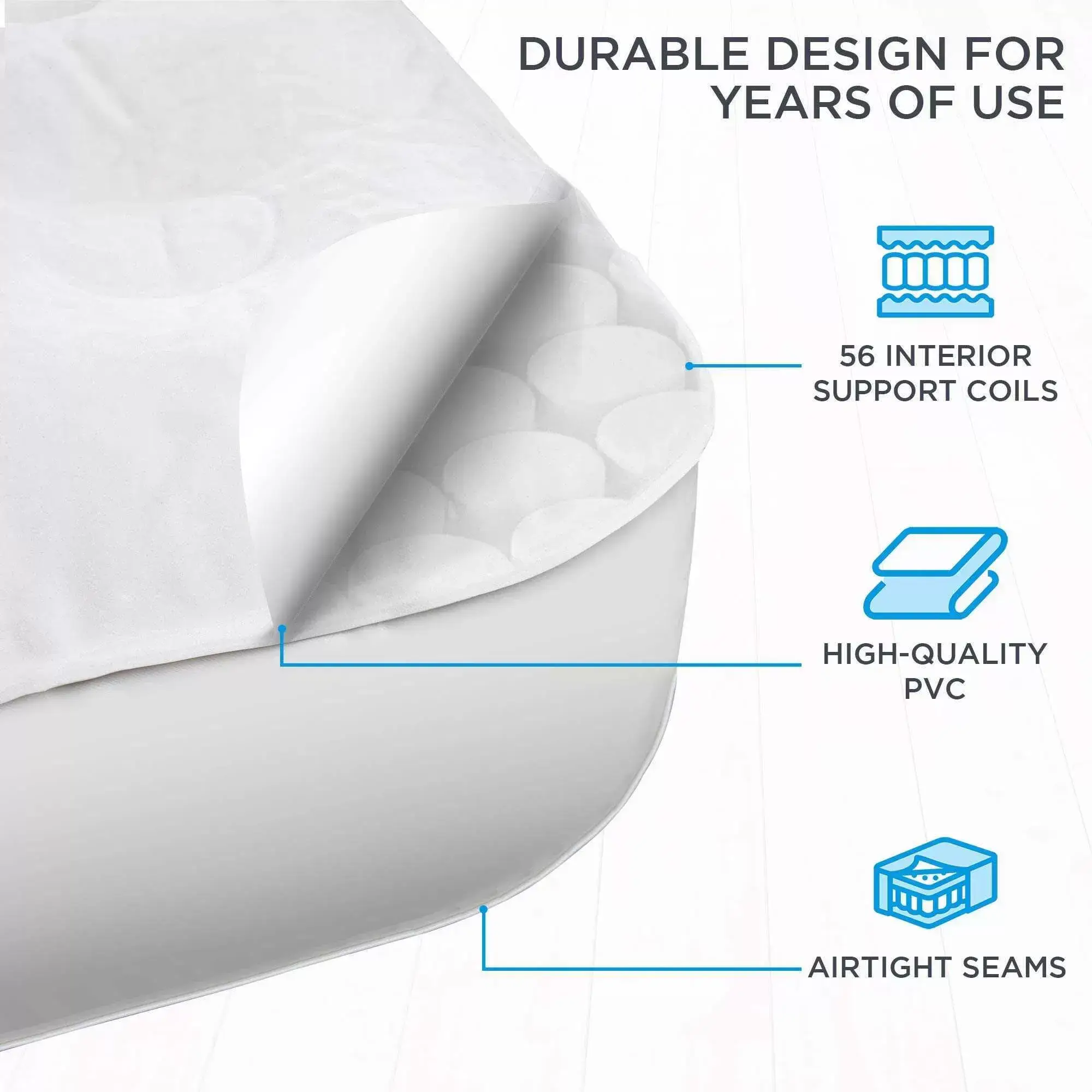 💝(Special discount) Portable and fast inflating Inflatable bed with support🛏️