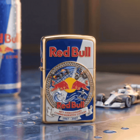 🐂 Red Bull 40th Anniversary: Ignite Your Legacy – Limited Zippo 🔥