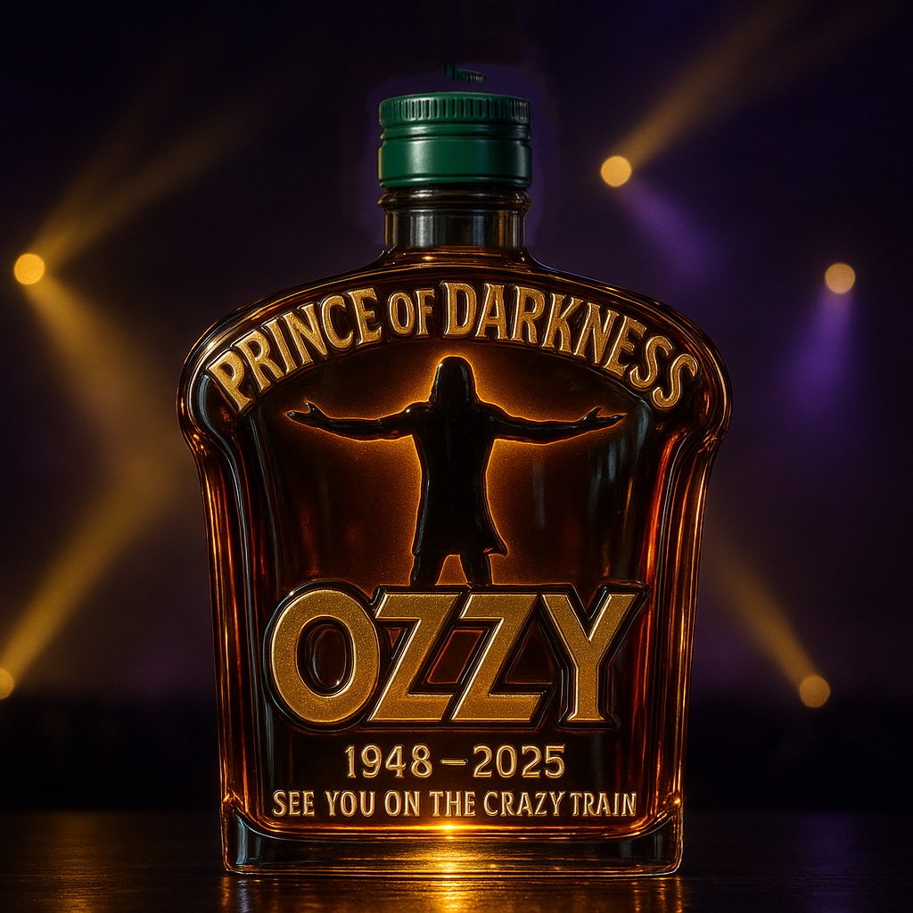 Ozzy Osbourne Memorial Whiskey Bottle