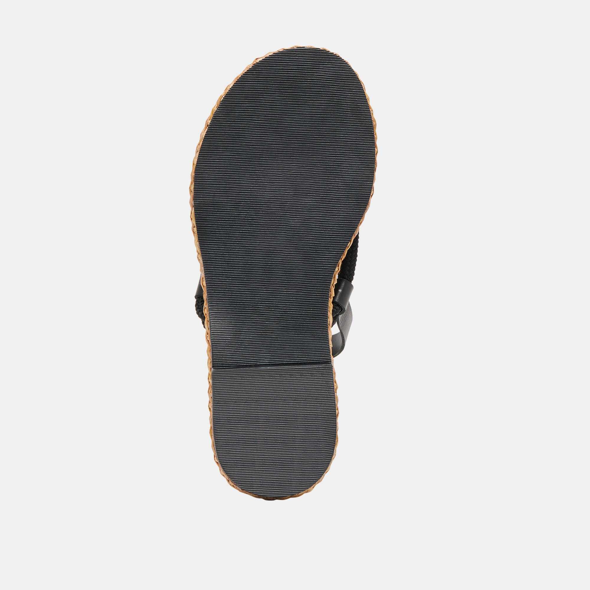 REED SANDALS BLACK LEATHER