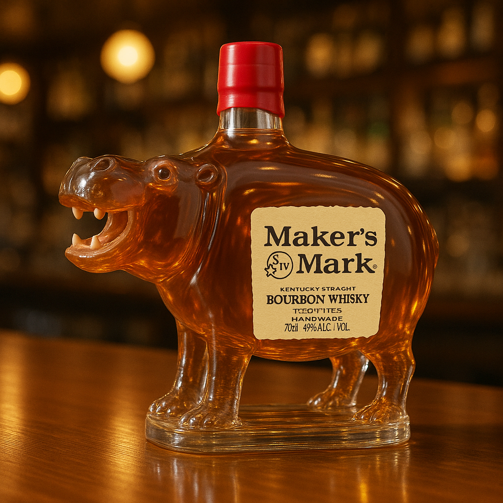 MOO DENG Hippo Whiskey bottle
