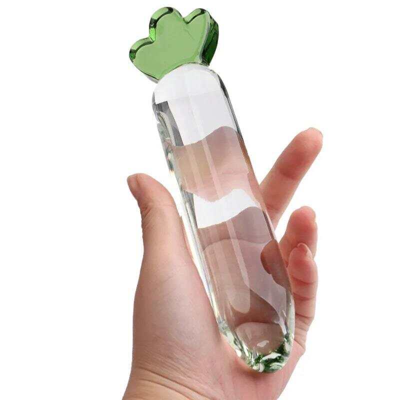 Radish Crystal Glass Dildo - Unique Design for Anal & Vaginal Play