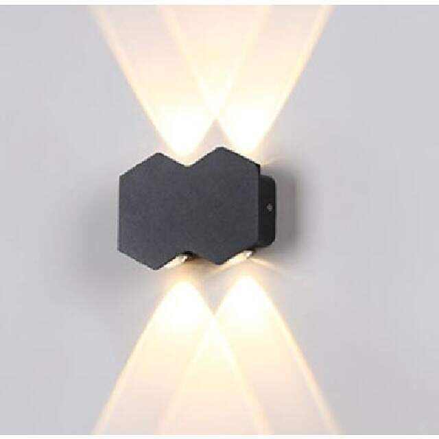 LED Wall Light 4/6/8 3 Color Light 2/3/4 Head IP65 Waterproof Wall Lighting 110-240V