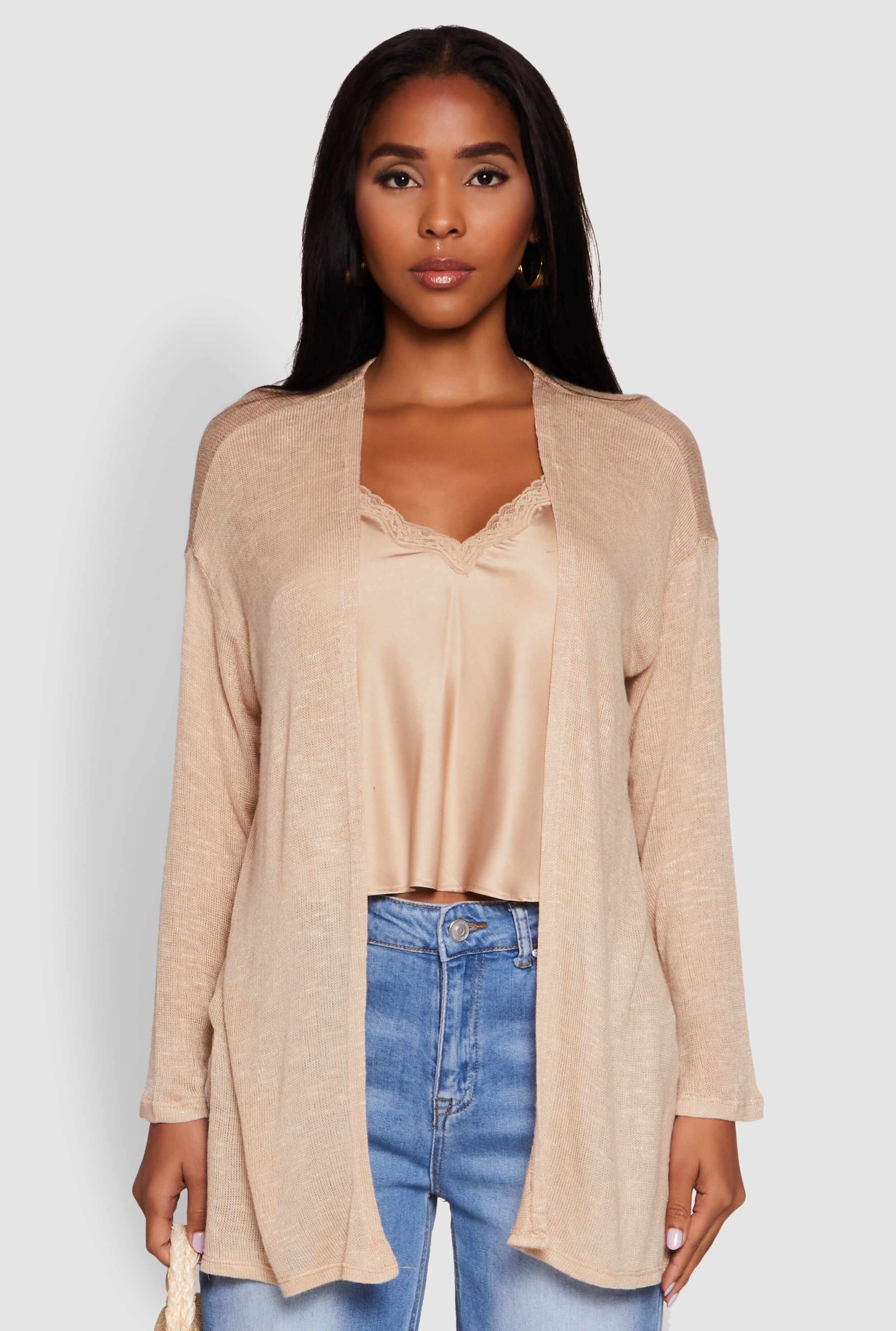Ambiance Brushed Knit Long Sleeve Duster