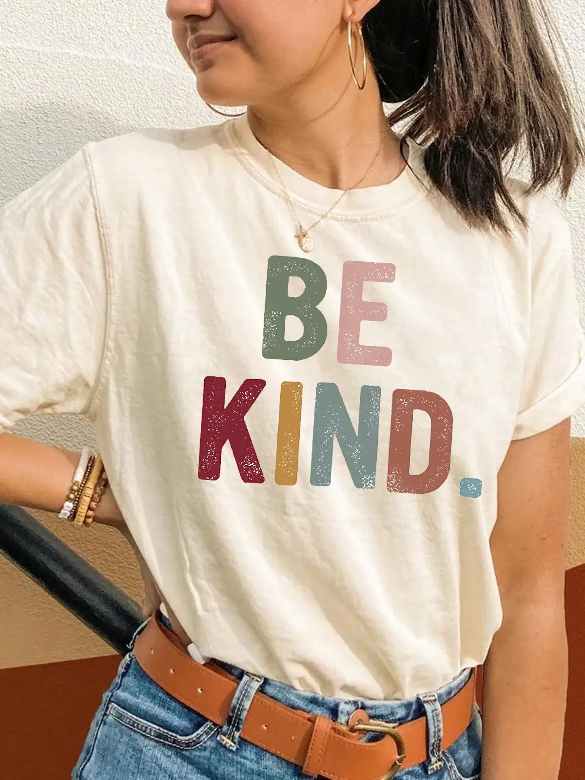 Be Kind Printing T-shirt