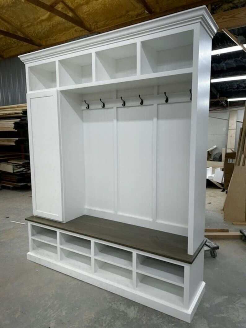 FORT MYERS 4 section hall tree with bench and coat rack