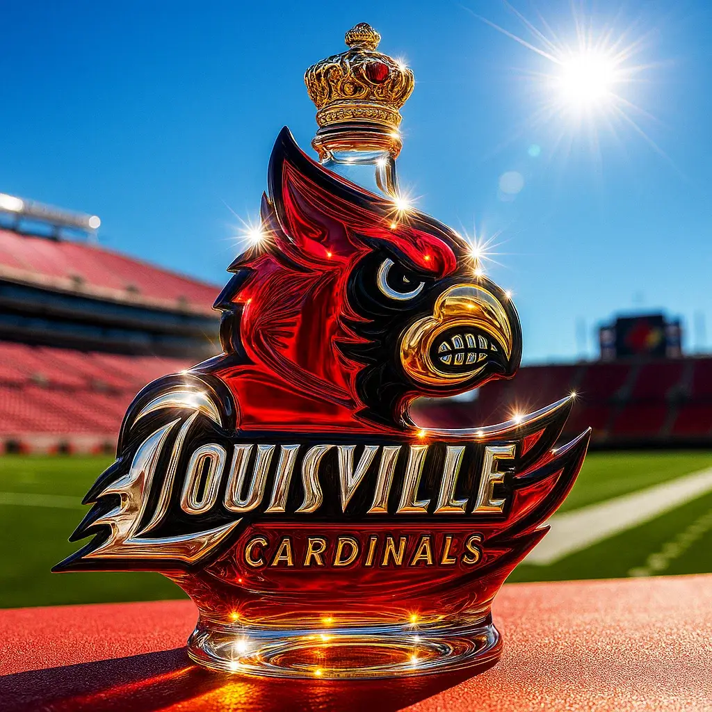 Louisville Cardinals Whisky Bottle
