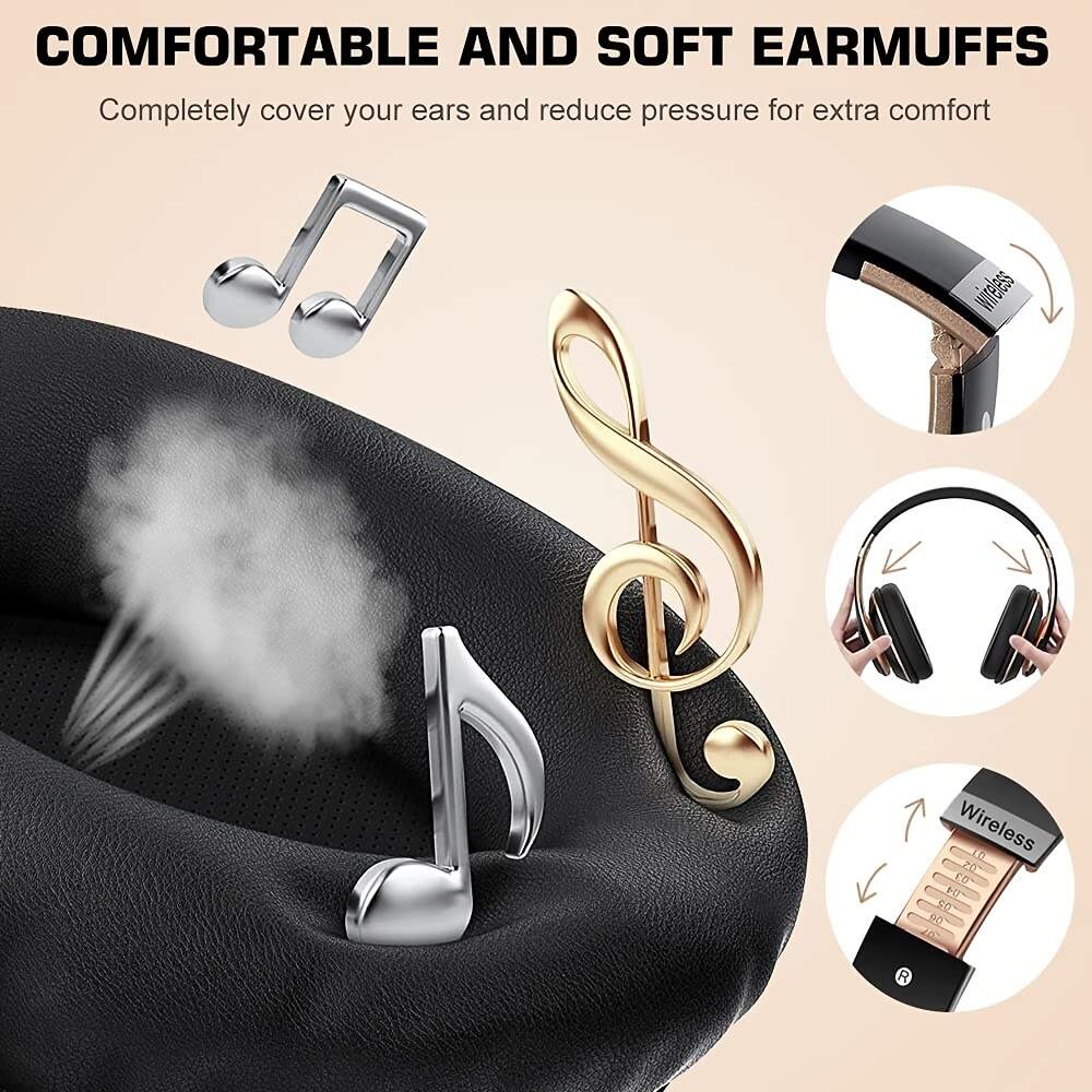 6S Hi-Fi Stereo Foldable Wireless Stereo Headsets Earbuds  With Built-in Mic