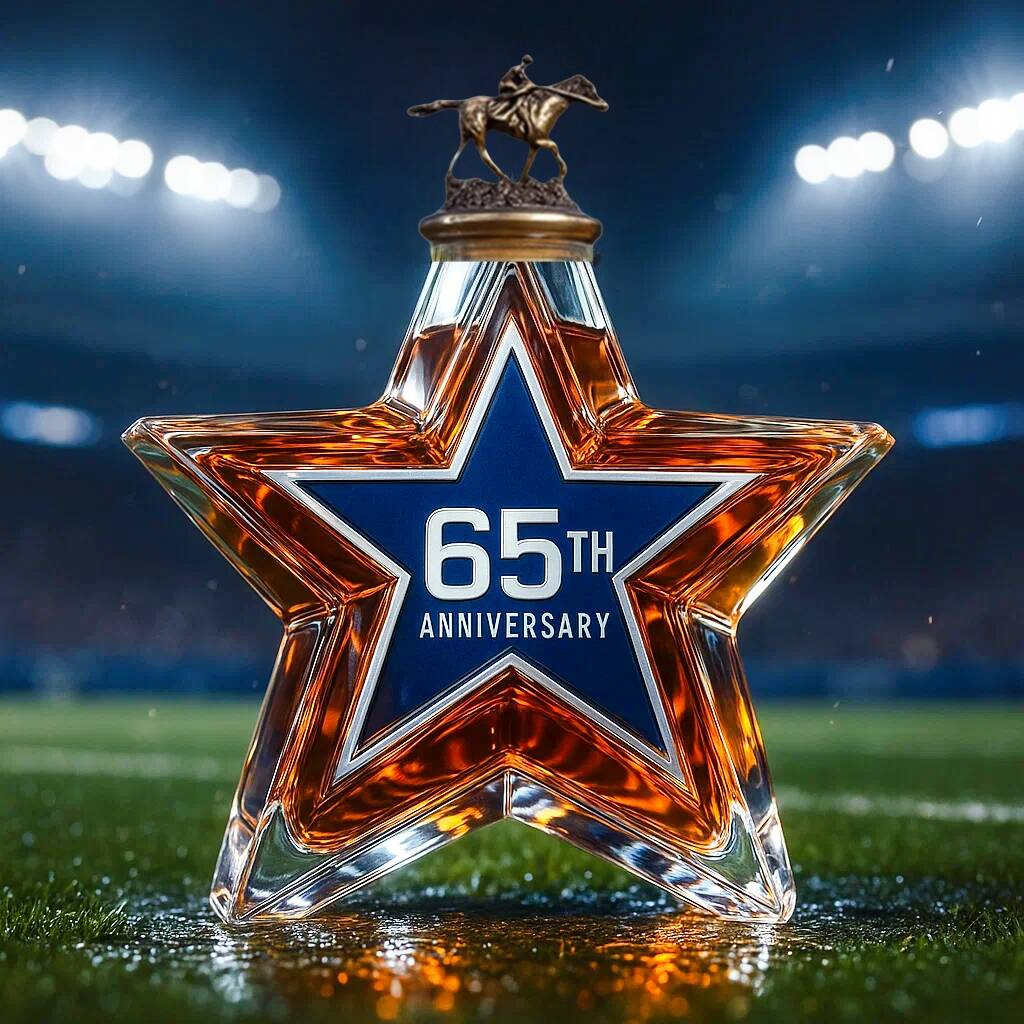 Dallas Cowboys 65th Anniversary Whiskey Bottle