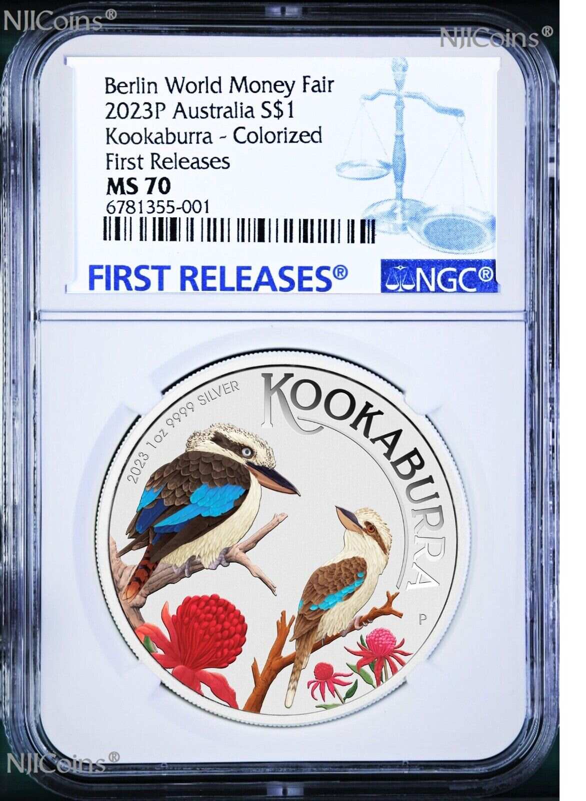 2023 Australian Kookaburra - World Money Fair Berlin Special Edition - 1oz Silver Coloured
