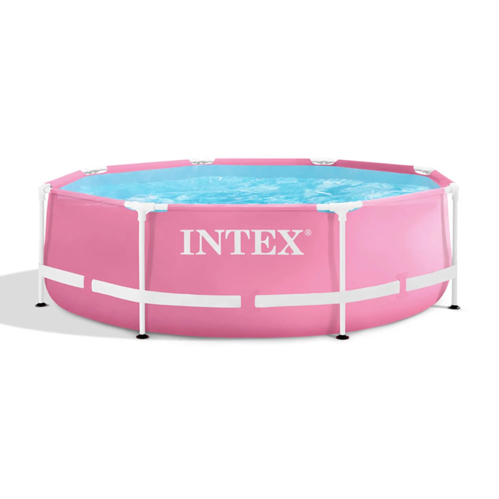 Outdoor Rectangular/Round Frame Above Ground Swimming Pool, Pink/Blue 23-30 Inches Deep (pump not included)