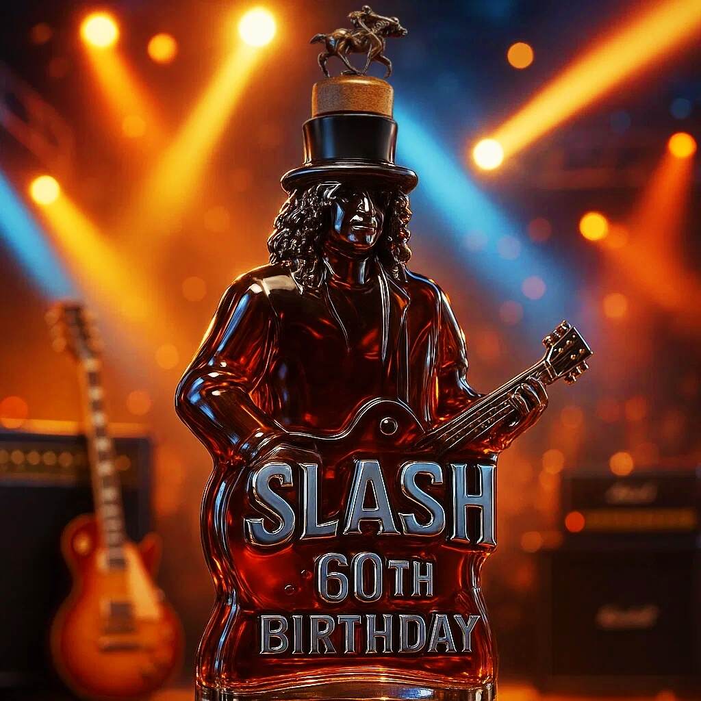 Slash 60th Birthday Commemorative Whisky Bottle