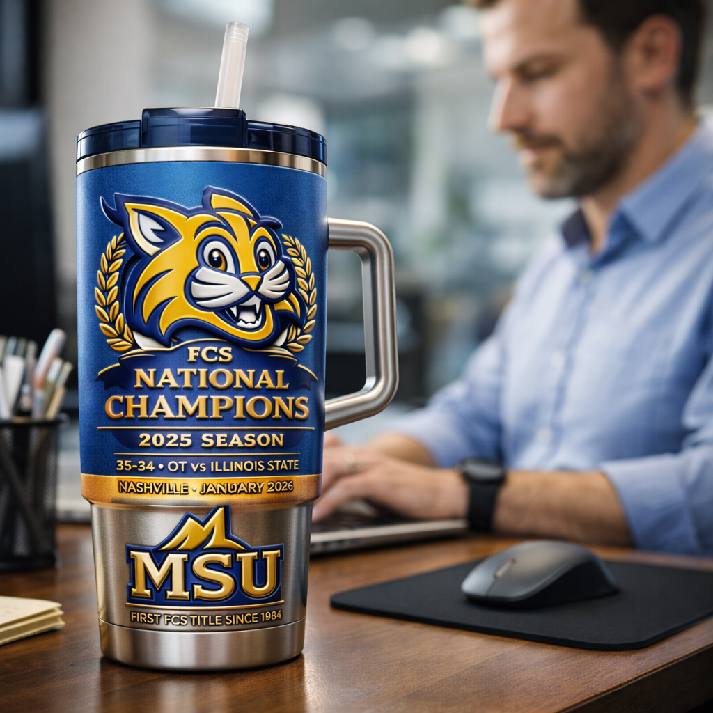 Montana State Bobcats FCS National Champions Tumbler