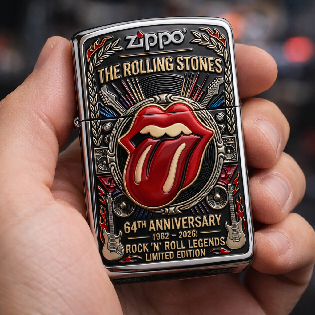 The Rolling Stones 64th Anniversary Zippo