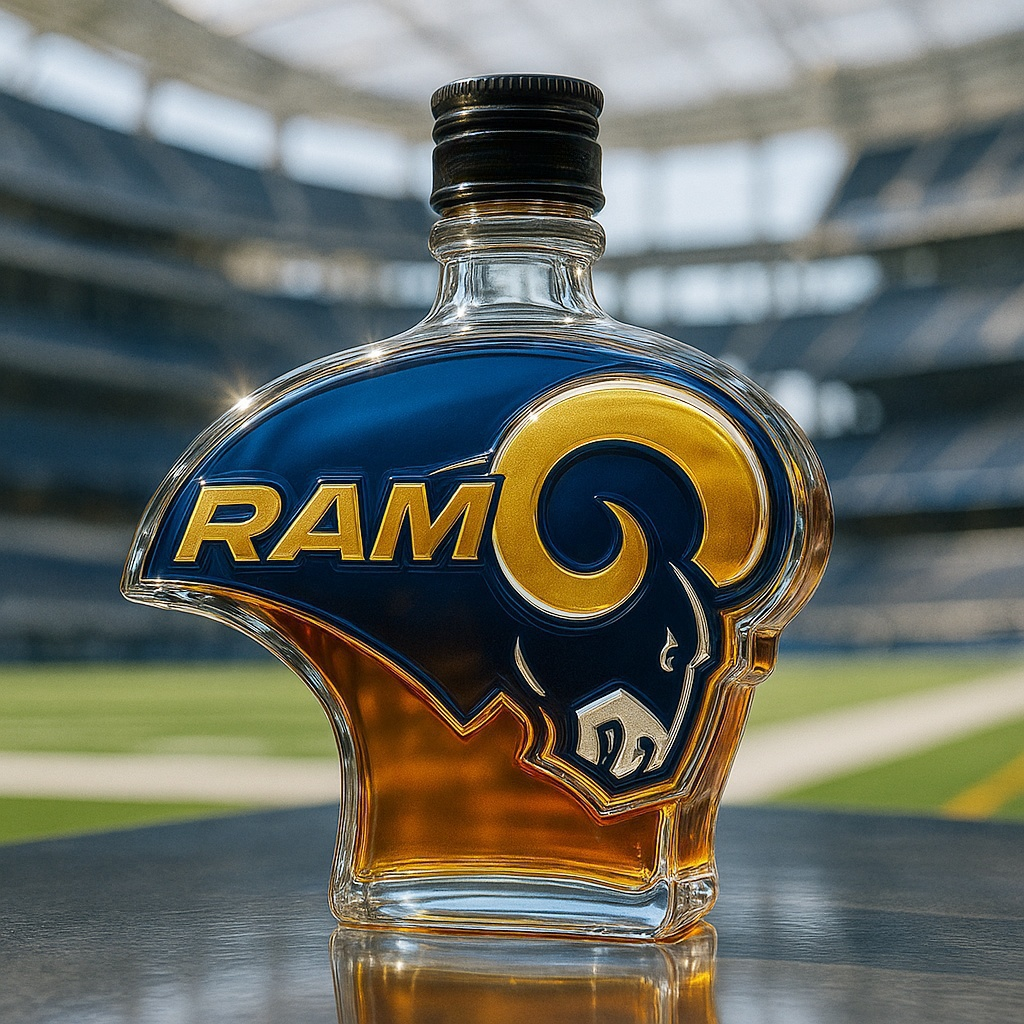 Los Angeles Rams Whiskey Bottle