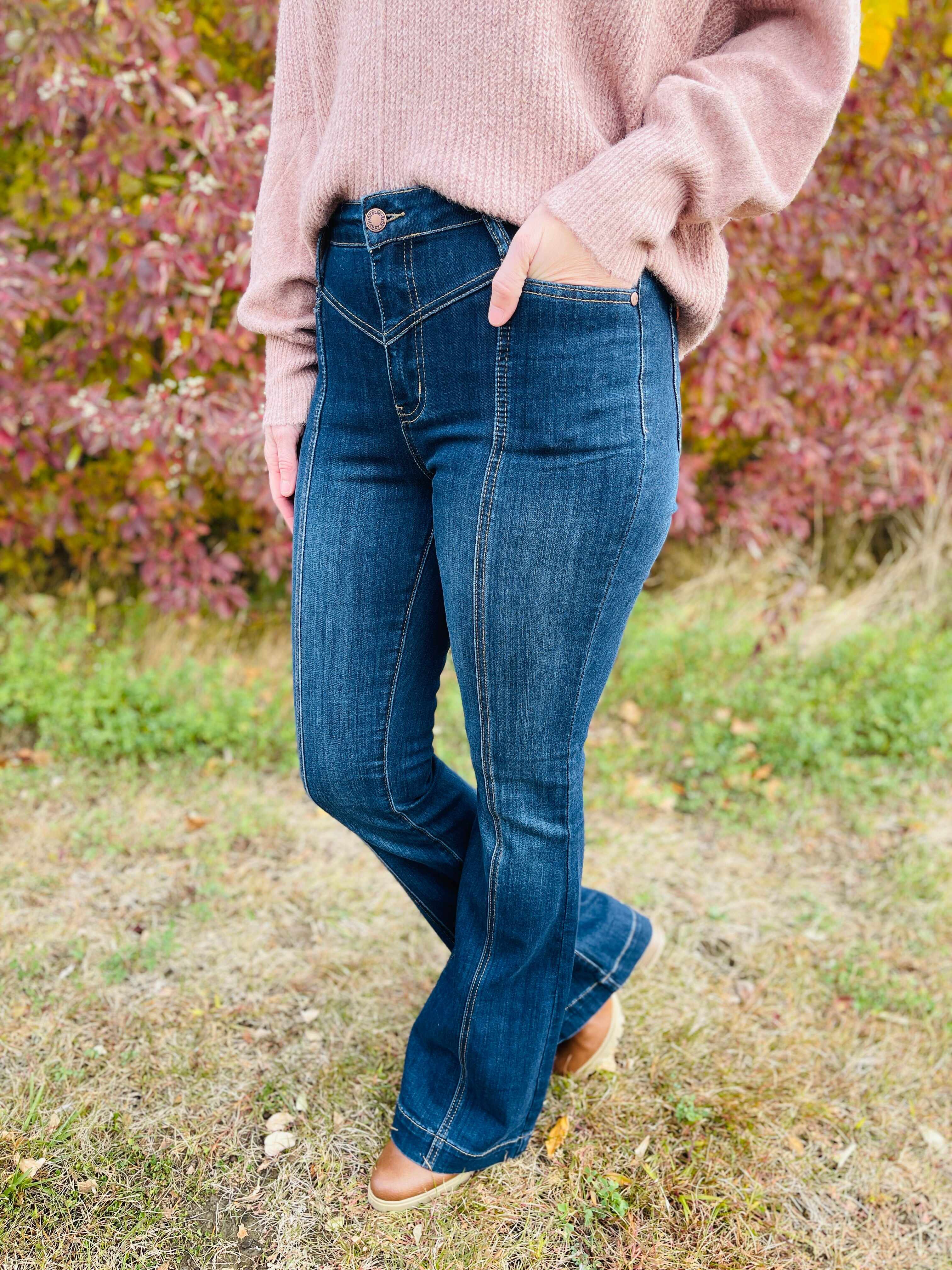 Plus/Reg The Fabulous Front Yoke Flare Jeans
