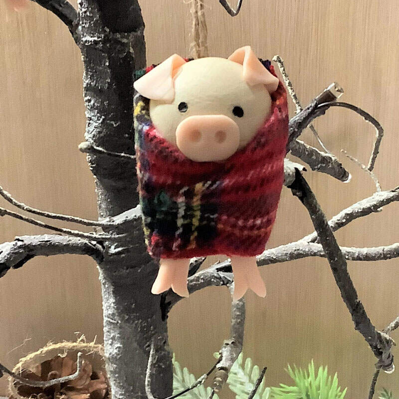 Pigs in Blankets Christmas Ornament