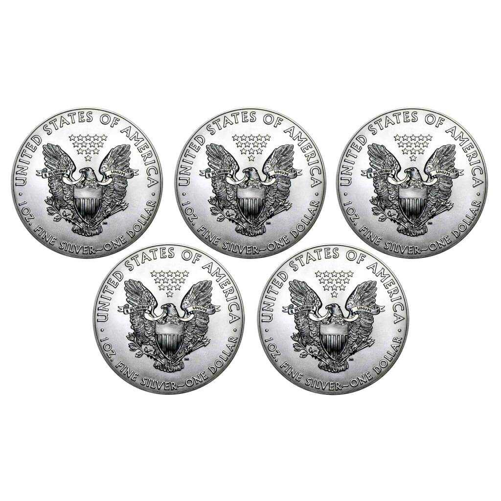 1995-1999 $1 American Silver Eagle Brilliant Uncirculated