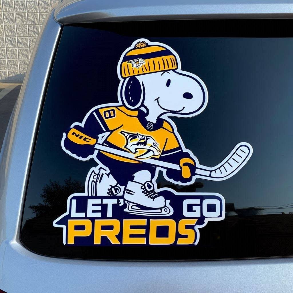 Snoopy NHL Car Decal