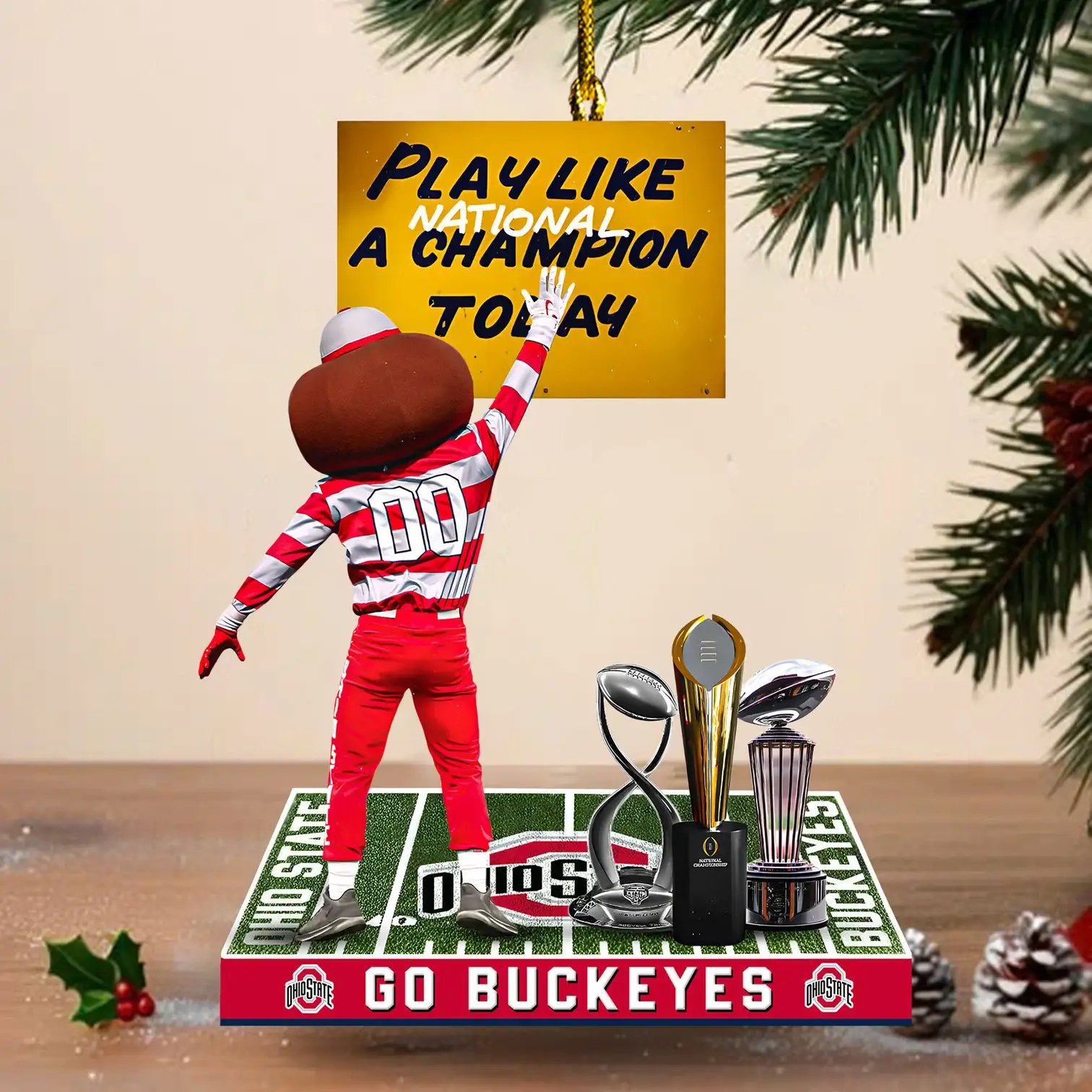 Ohio State Buckeyes  National Championship football Ornaments