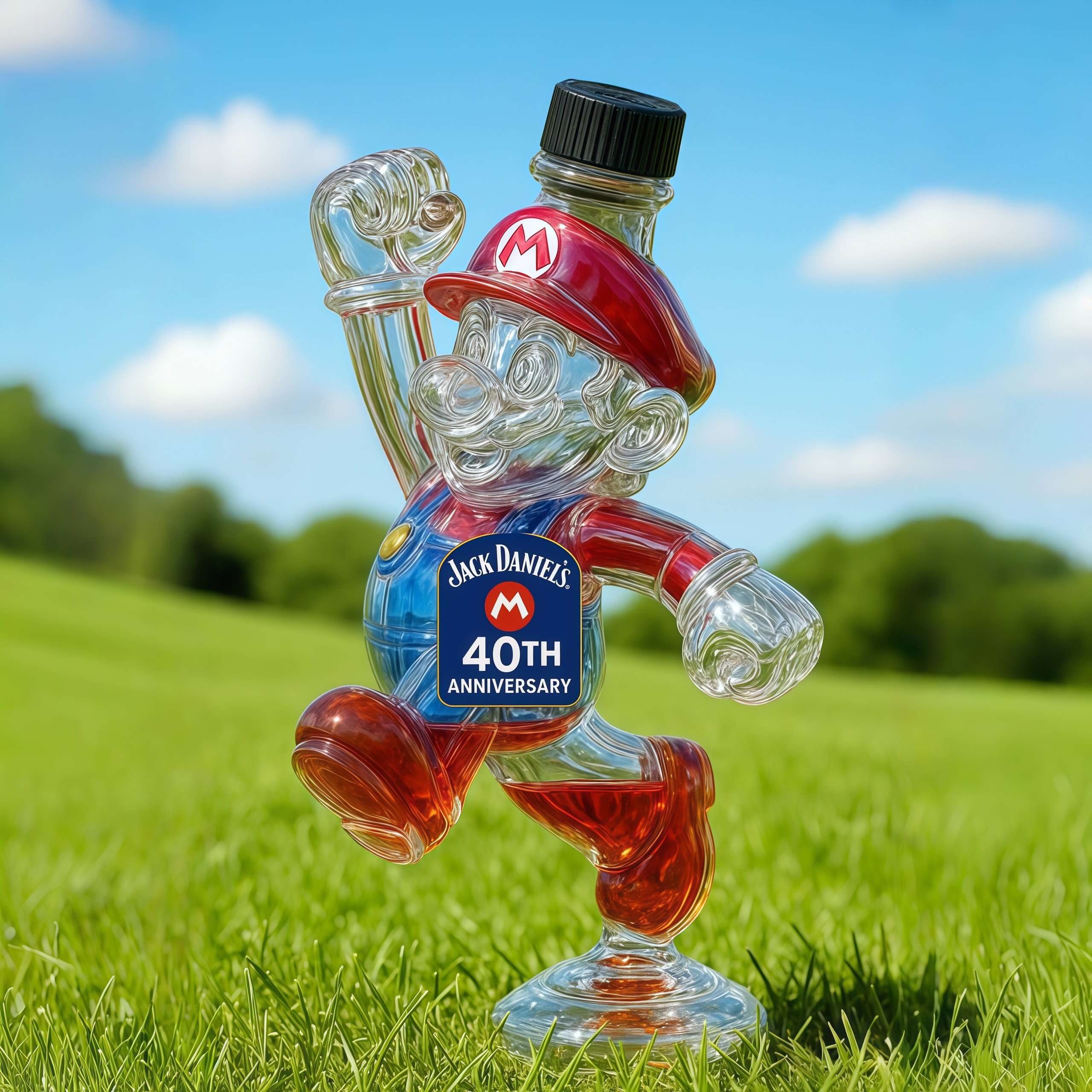 Super Plumber 40th Whiskey Bottle
