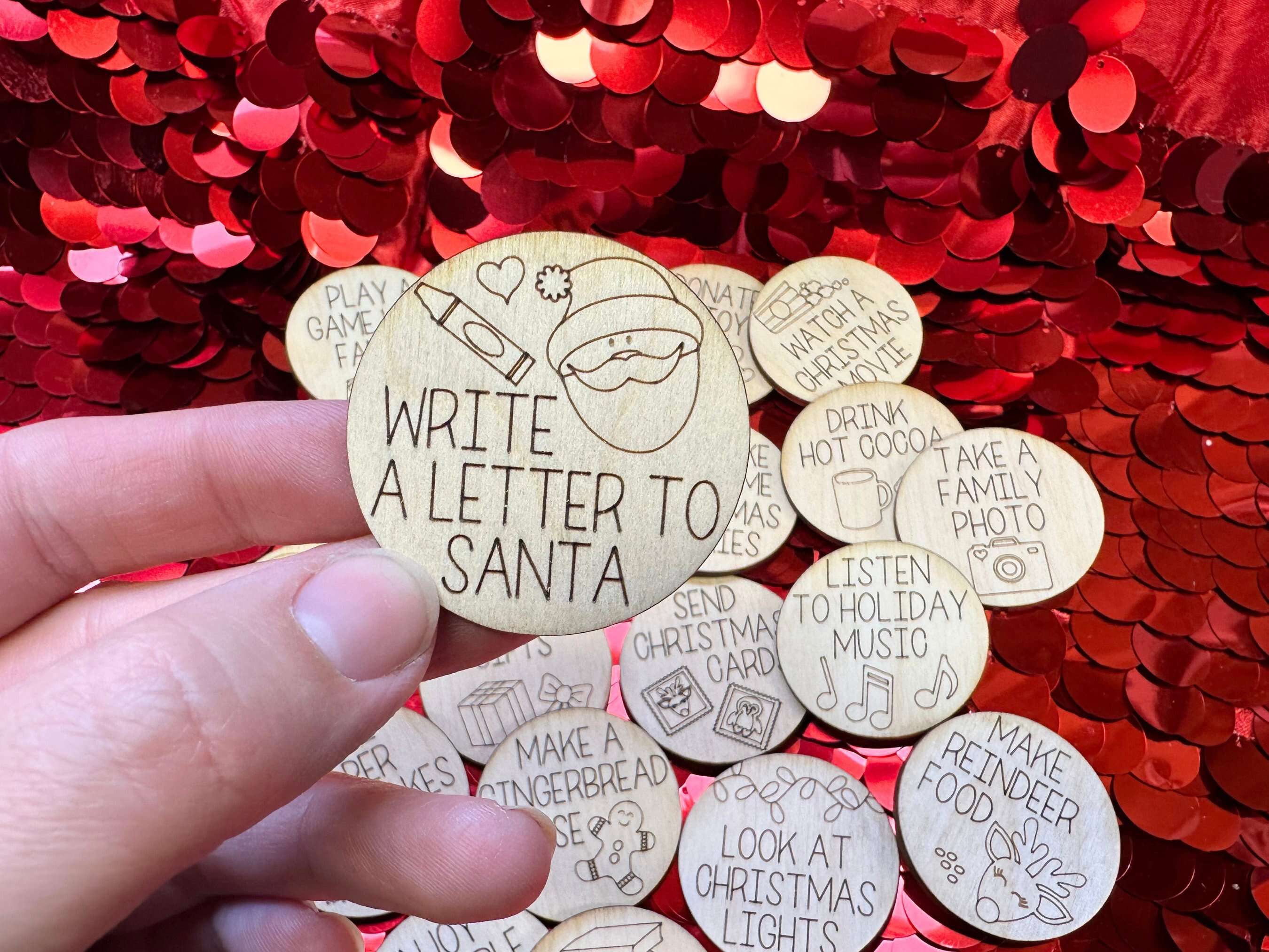 Christmas Countdown Tokens Set