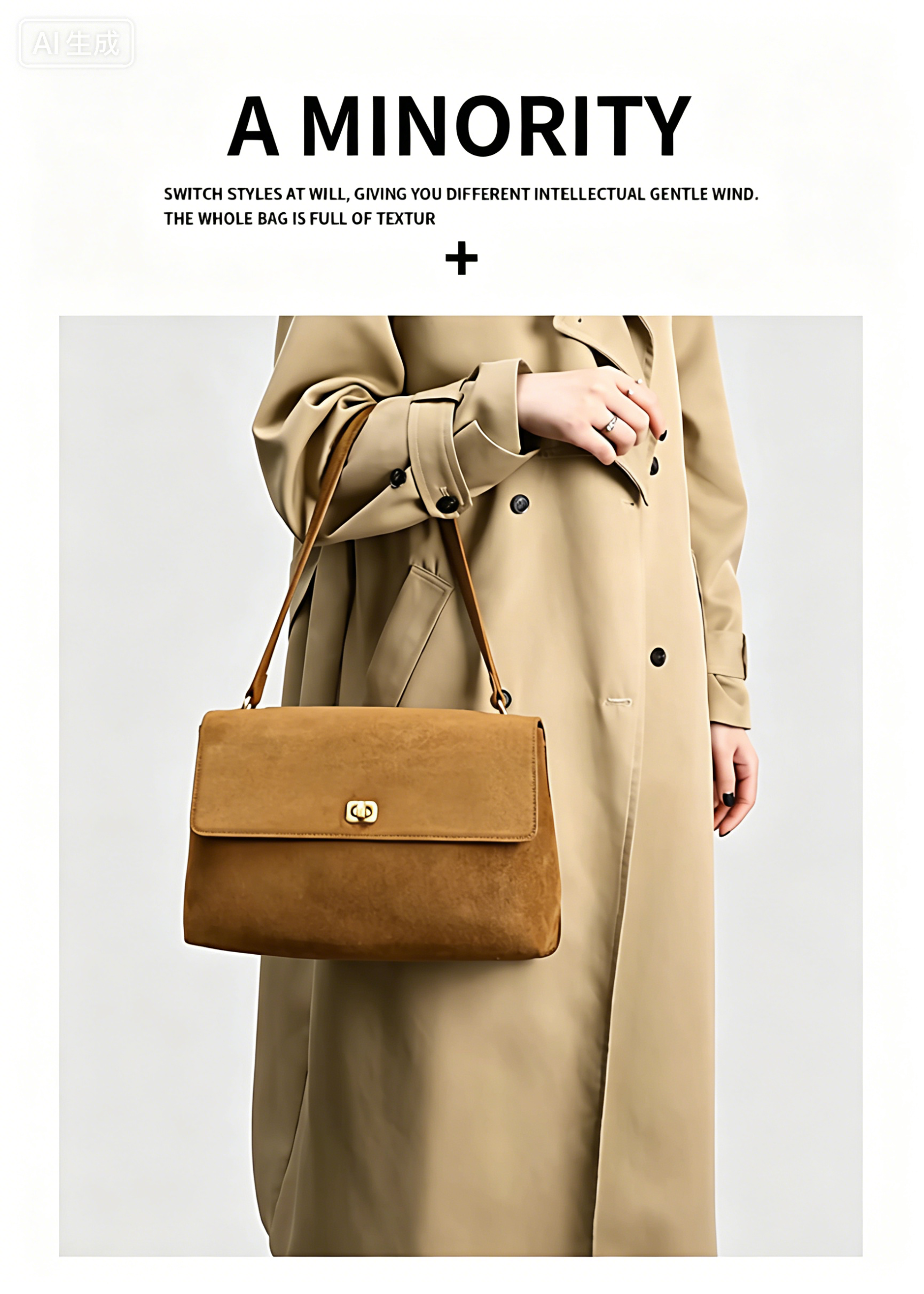 Fashionable womenbag with cowhide leather