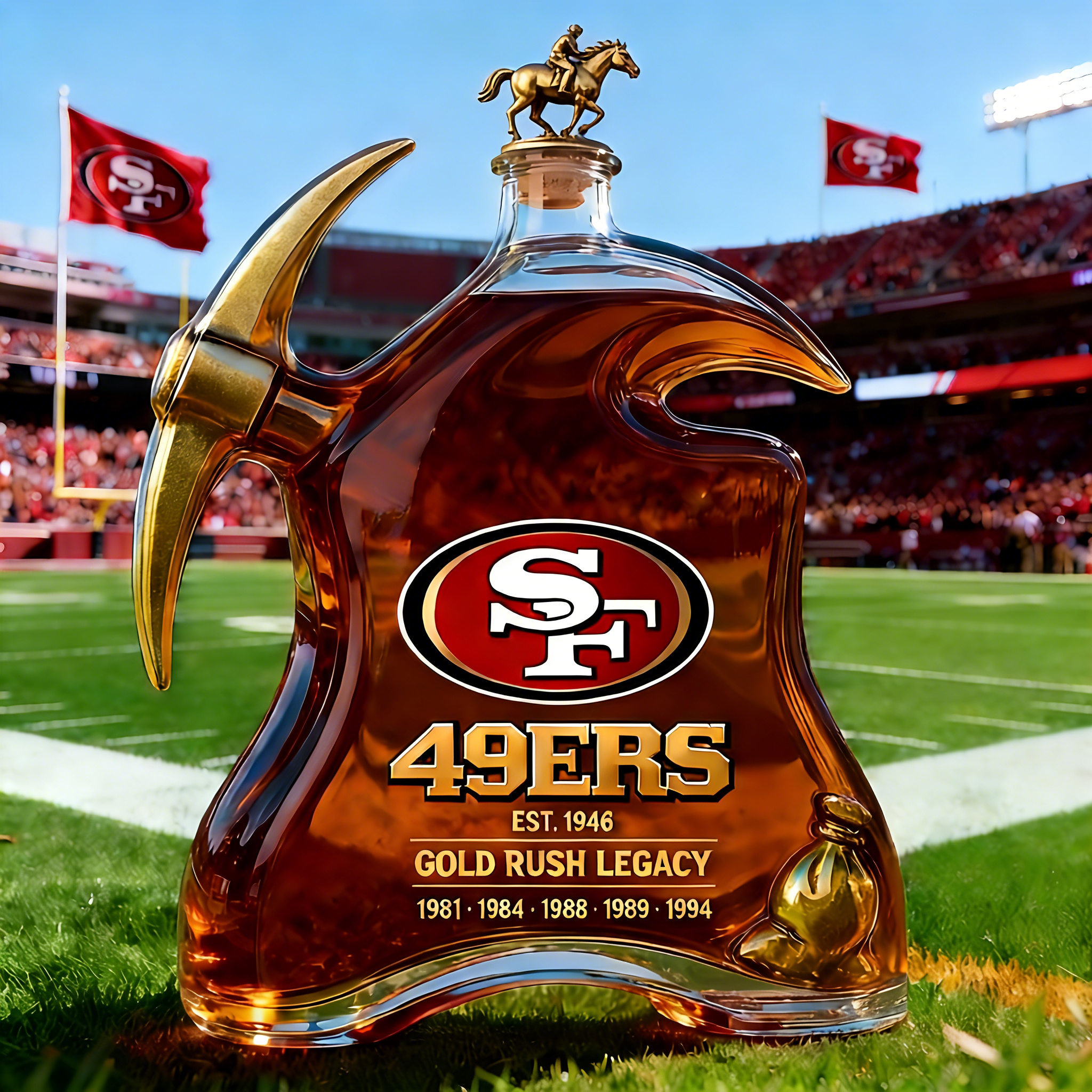 San Francisco 49ers Limited-Edition Whiskey Bottle