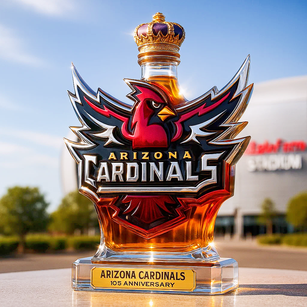 Arizona Cardinals 105th Anniversary Whiskey Bottle