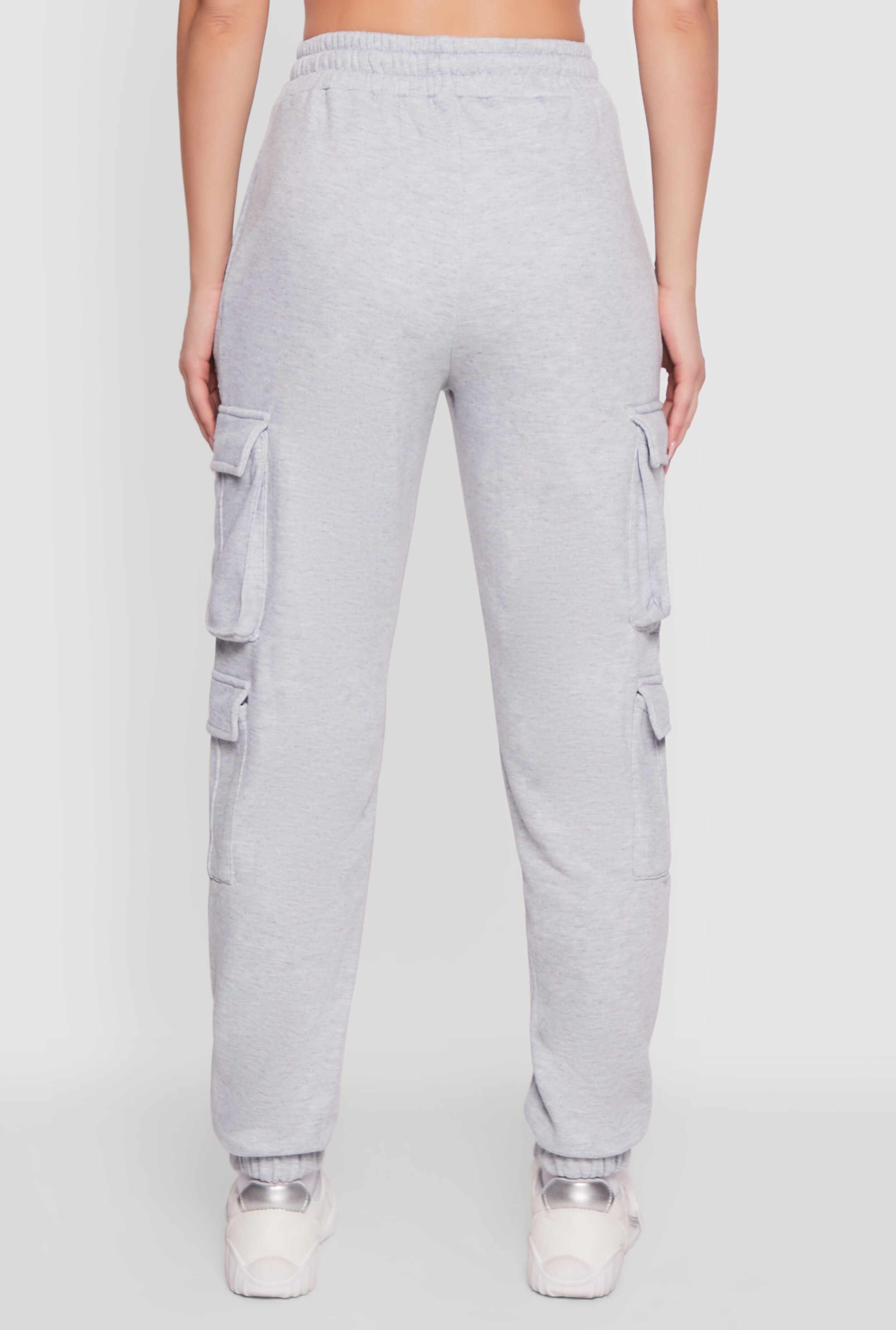 Drawstring High Waisted Cargo Pocket Sweatpants