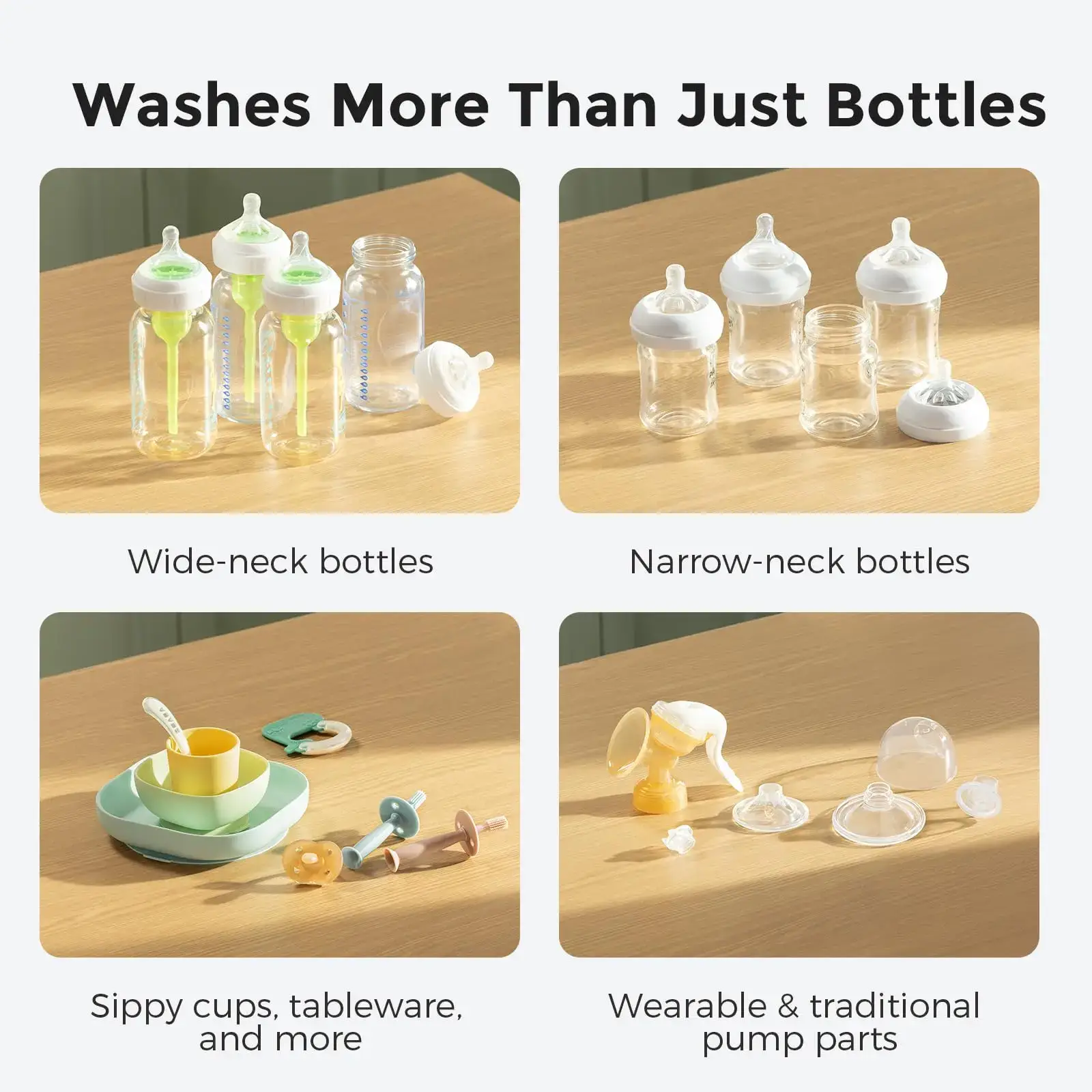 All-in-One Baby Bottle Washer, Sterilizer & Dryer | Multi-Function Cleaner for Bottles, Breast Pump Parts & Baby Gear