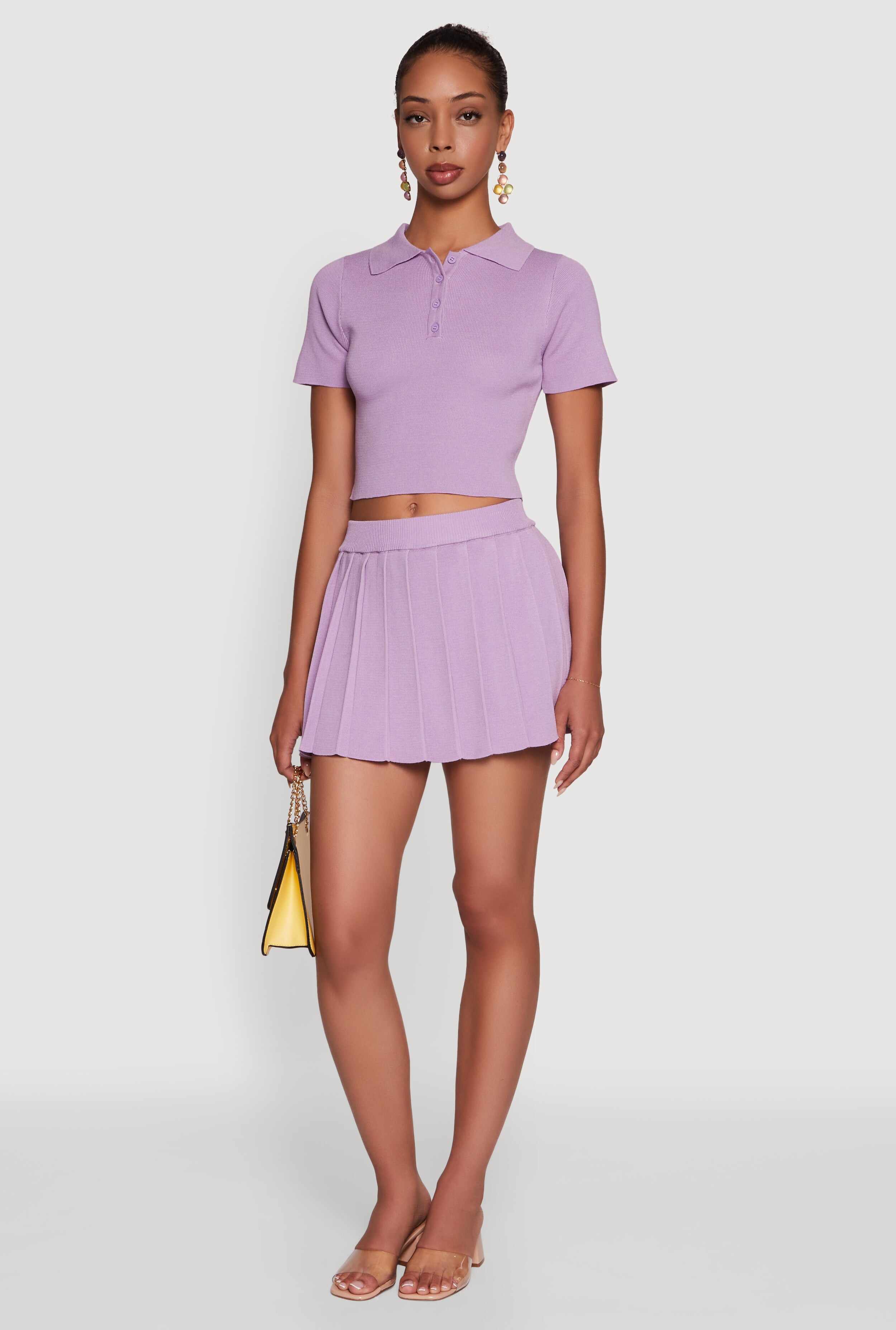 Daisy High Waisted Pleated Mini Skort