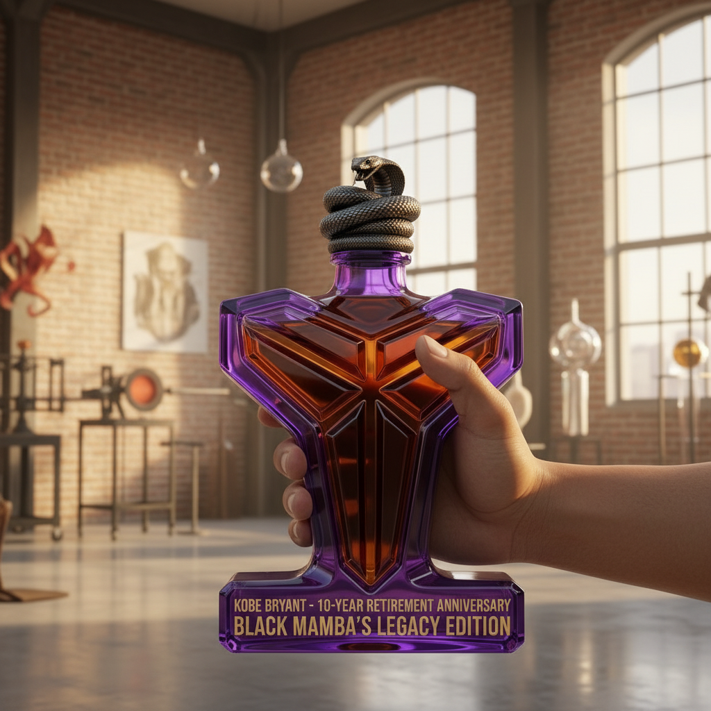 Kobe Bryant 10th Anniversary Retirement Collector’s Whiskey Bottle