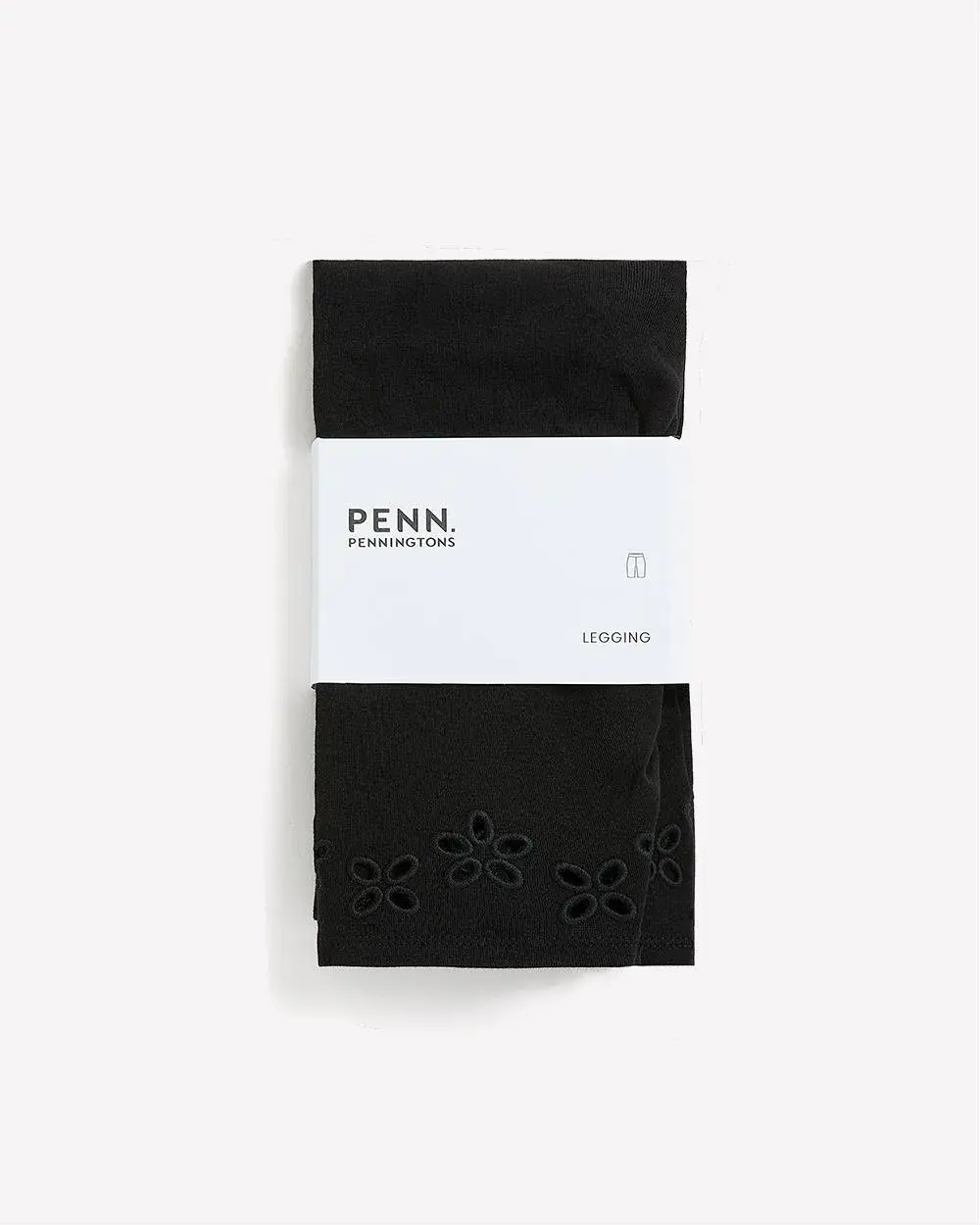 Black Bike Short with Embroidered Hem
