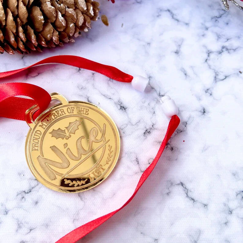 Nice List Medal,Christmas Eve box filler