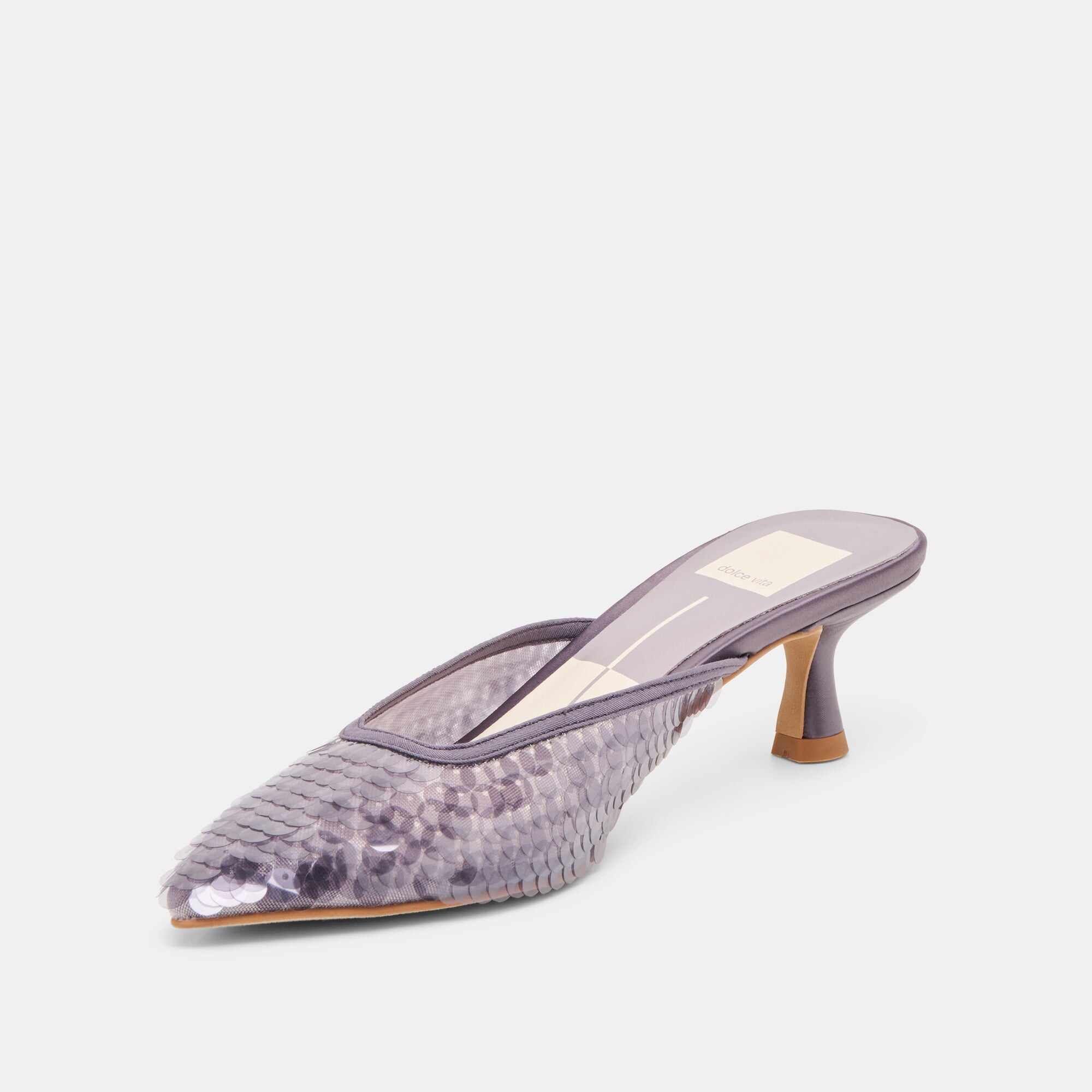 CLEO SEQUIN HEELS SMOKE SEQUIN