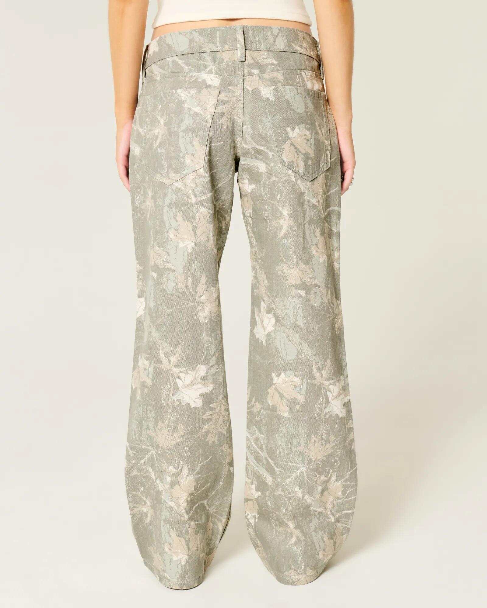 Low-Rise Dark Wash Baggy Jeans