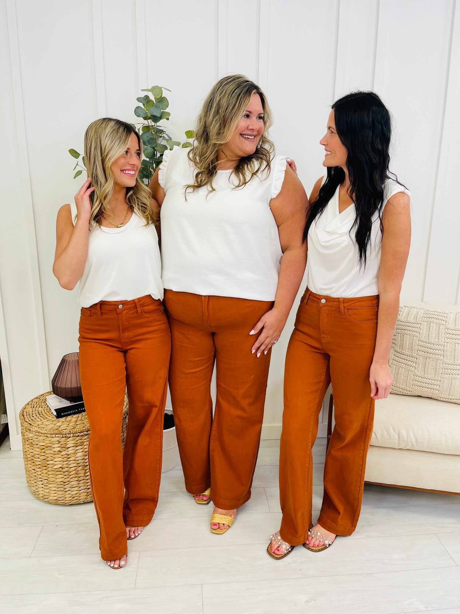 REG/CURVY Orange You Sweet Garment Dyed Wide Leg
