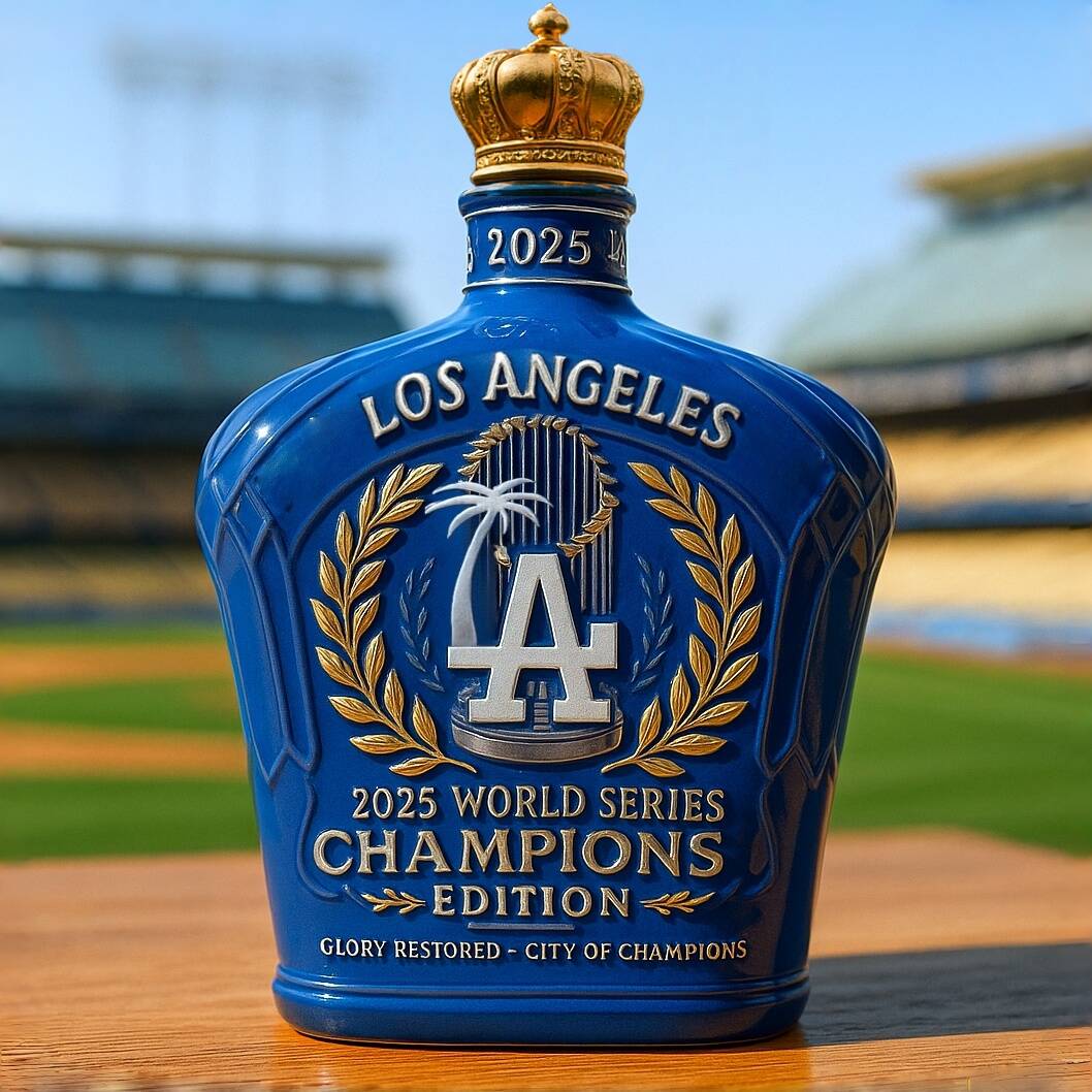 LA 2025 World Series Champions Whiskey Bottle