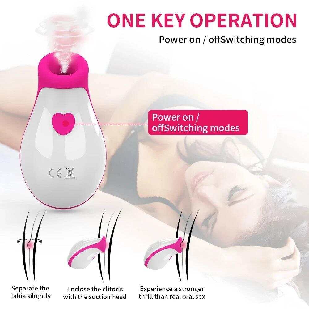 Discreet Clit Sucker Vibrator: 8 Modes Oral & Clit Stimulator