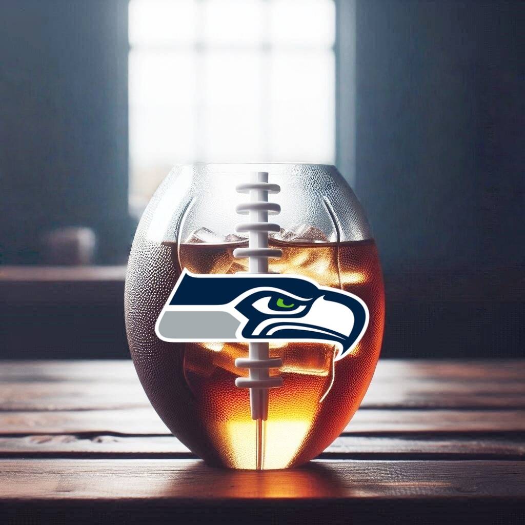 NFL Team Football Glass