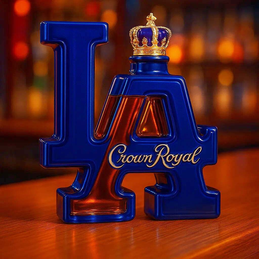 Los Angeles Dodgers Classic LA Logo Whisky Bottle