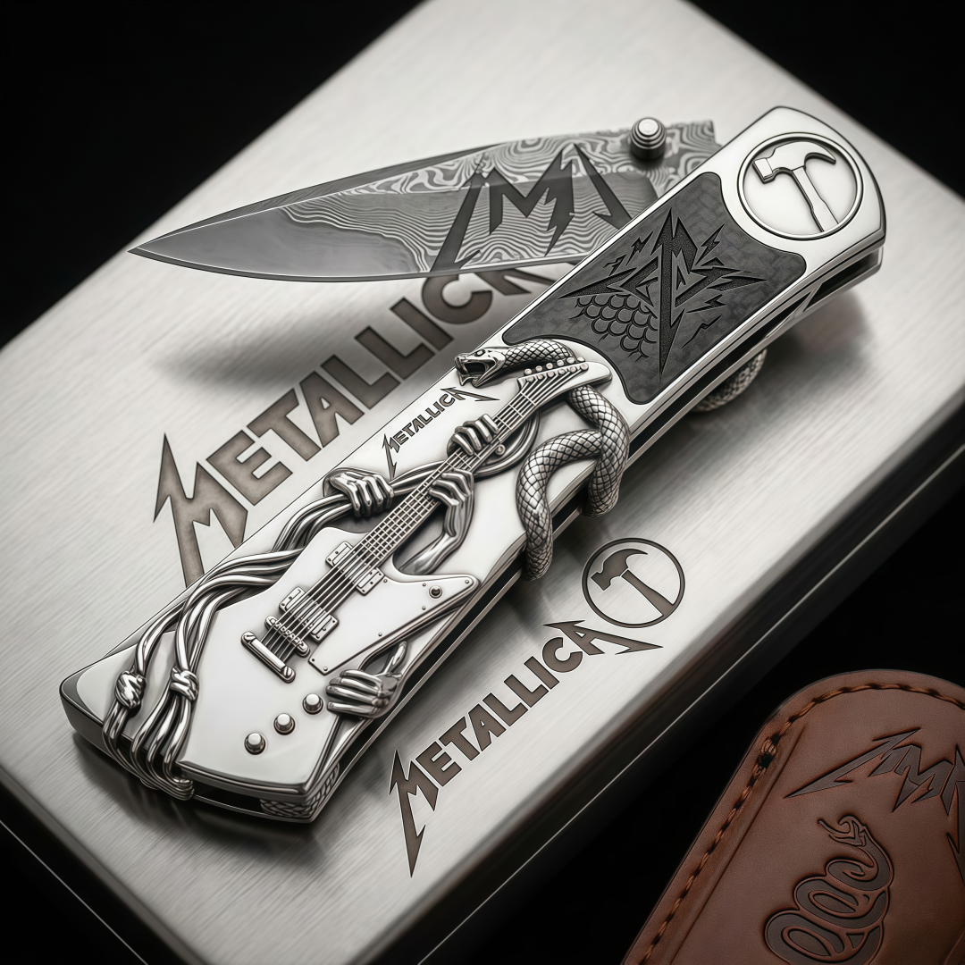 🎸 Metallica Metal Folding Knife