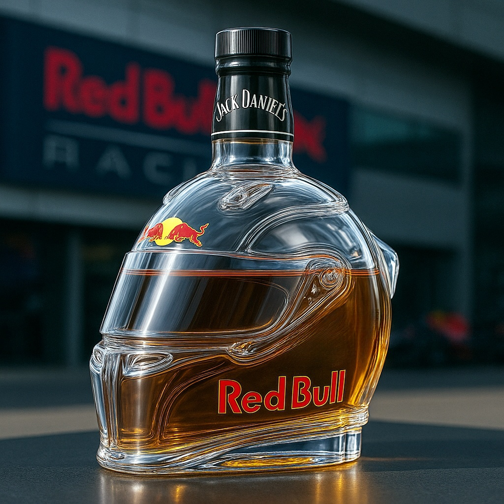 F1 Red Bull Racing Helmet Whiskey Bottle