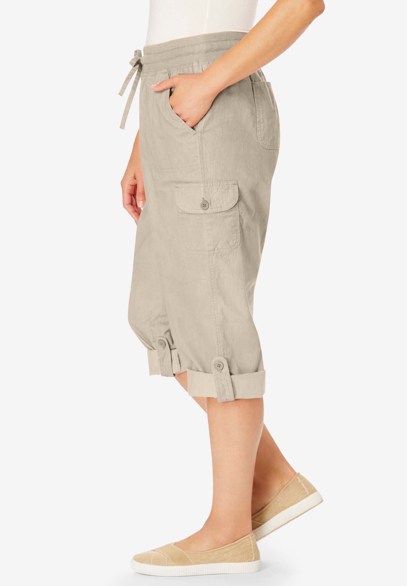 Convertible Length Cargo Capri Pant