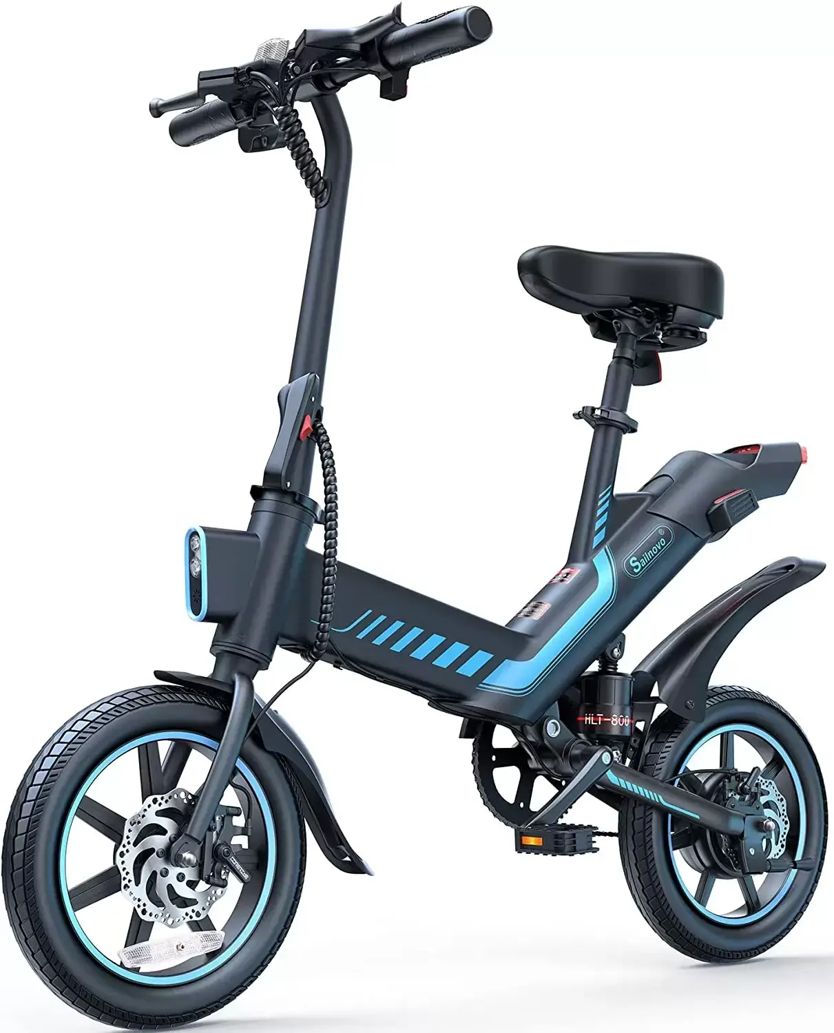 Sailnovo Electric Bike, Electric Bicycle with 18.5mph Electric Bikes for Adults Teens E Bike with Pedals, 14