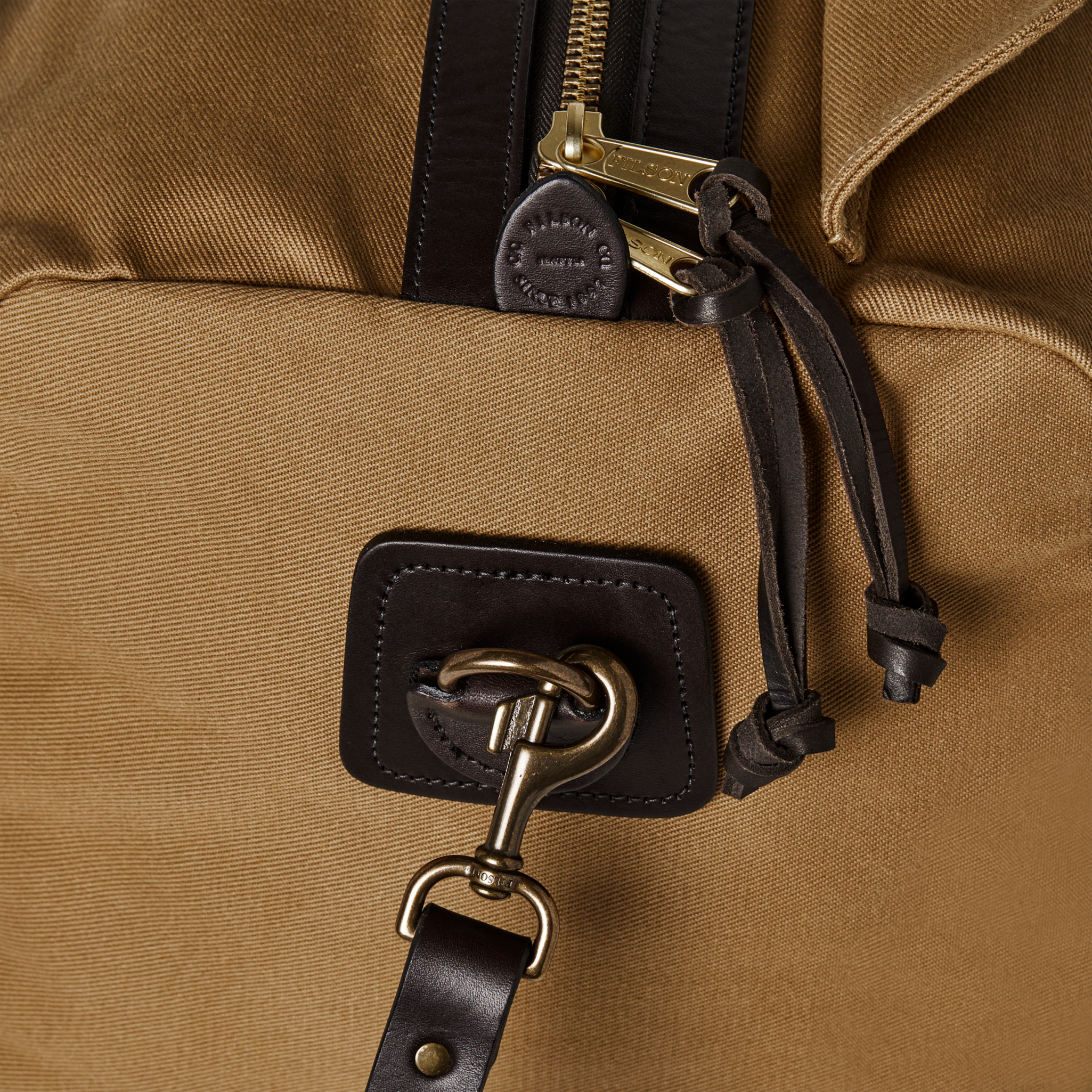 Medium Rugged Twill Duffle Bag - Tan
