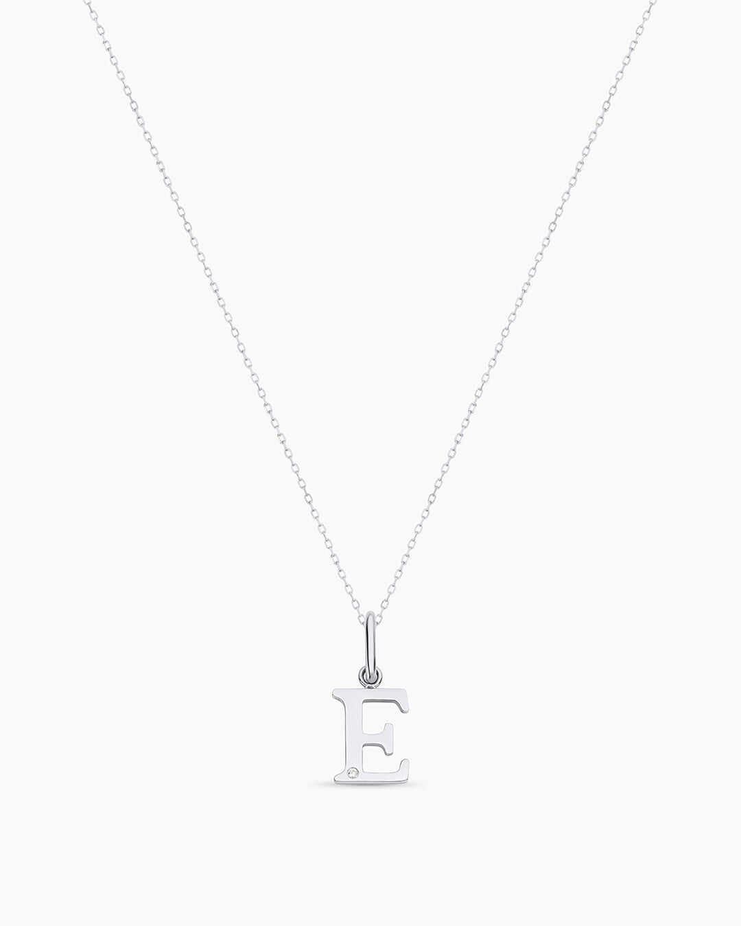 Diamond Vintage Alphabet Charm Necklace